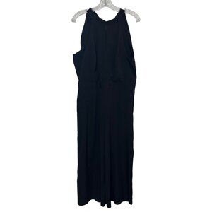 Carolina Belle Sleeveless Tie-Back Jumpsuit Womens Sz 12 Black Wide Leg New WOT
